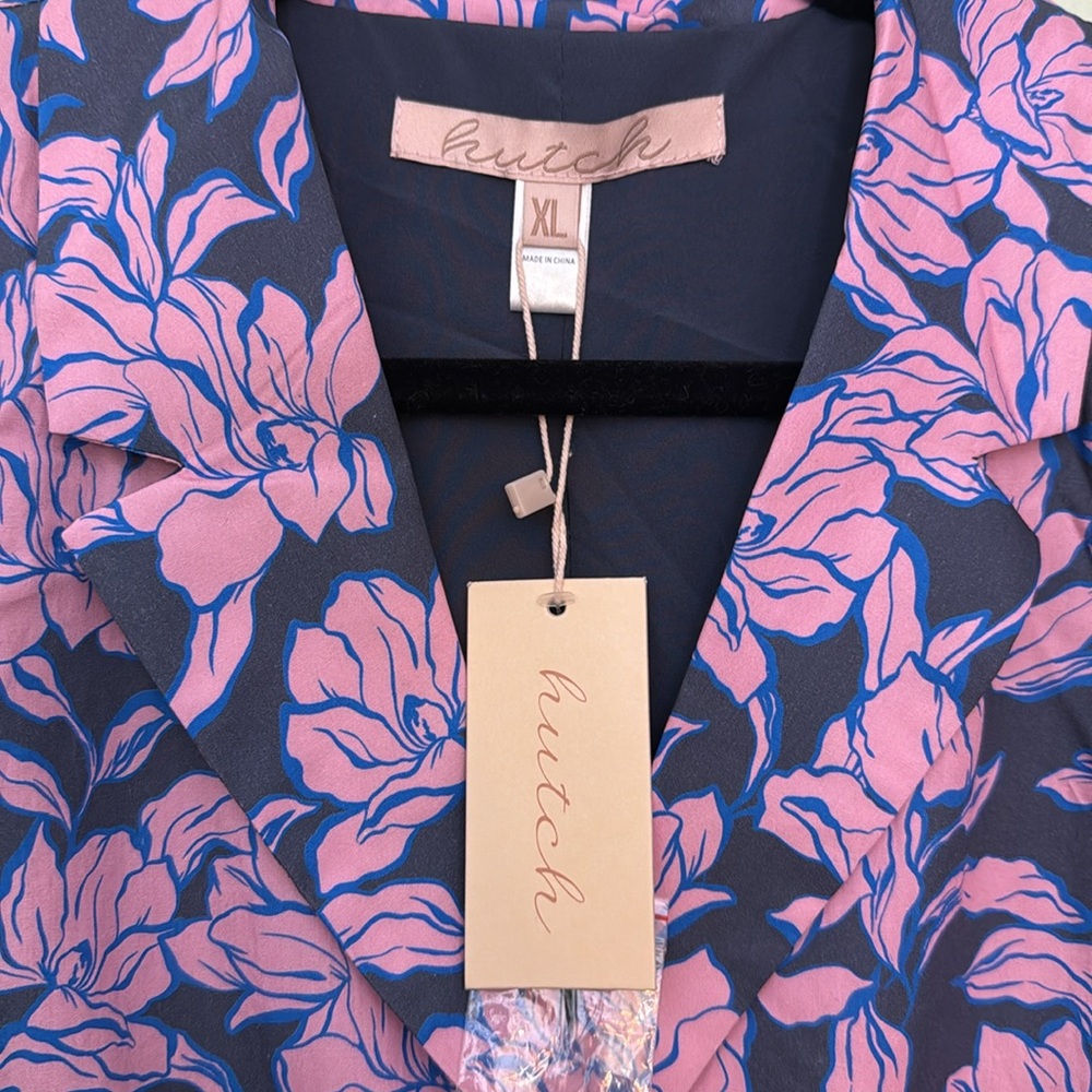 Hutch XL Peach mini dress navy purple in floral print - Picture 9 of 16